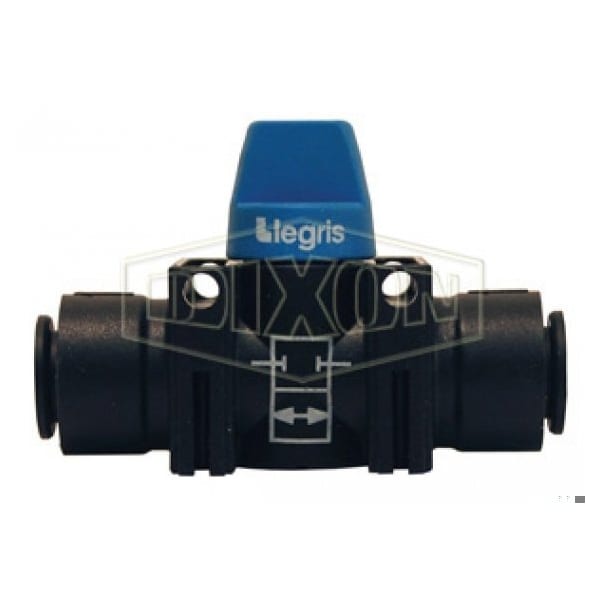 Dixon Legris by Composite Mini Ball Valve, Tube Connection, 145 psi Pressure, Nylon Body 79106000 - main